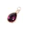 12 Pack: 14K Gold Plated Amethyst Austrian Crystal Pear Cut Charm by Bead Landing™